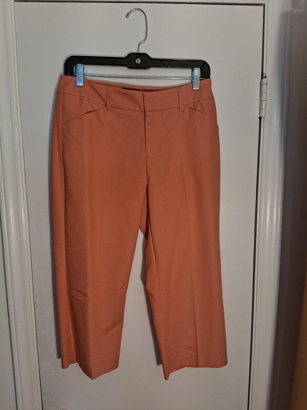 AWoman New York Women's Cropped Dress Pants - Coral = Cotton Blend = Orig $161